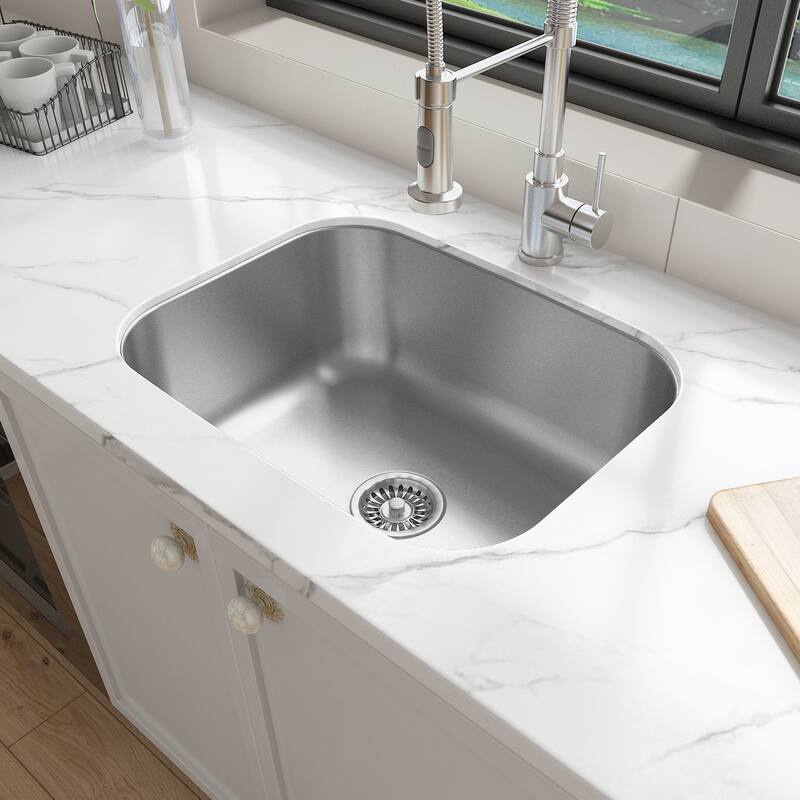 Sinber Undermount Single Bowl 304 Stainless Steel Kitchen Sink