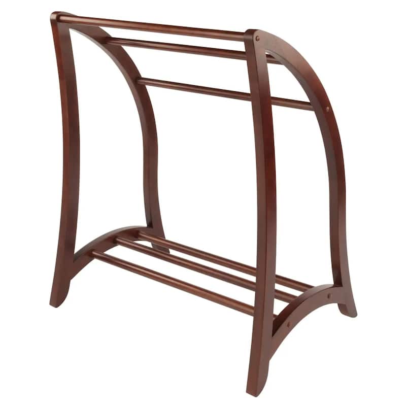 Wooden Blanket Rack - 36" - Brown