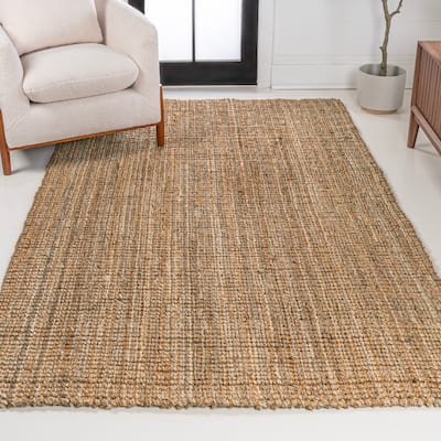 JONATHAN Y Cyrus Traditional Rustic Handwoven Jute Solid Natural Area Rug