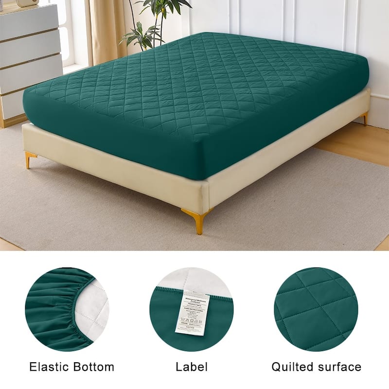 Ultra-Soft Waterproof Quilted Mattress Protector Mattress Pad Protector Cover,Multiple color(Pillowcase Not Included)