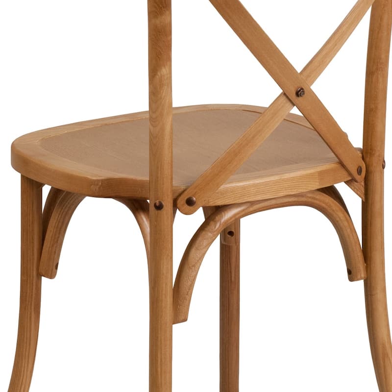 Stackable Wood Cross Back Chair