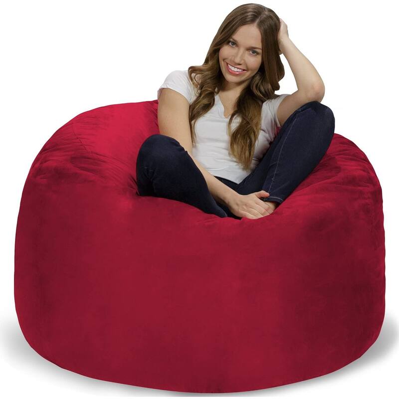 Bean Bag Chair 4-foot Memory Foam Removable Cover Bean Bags