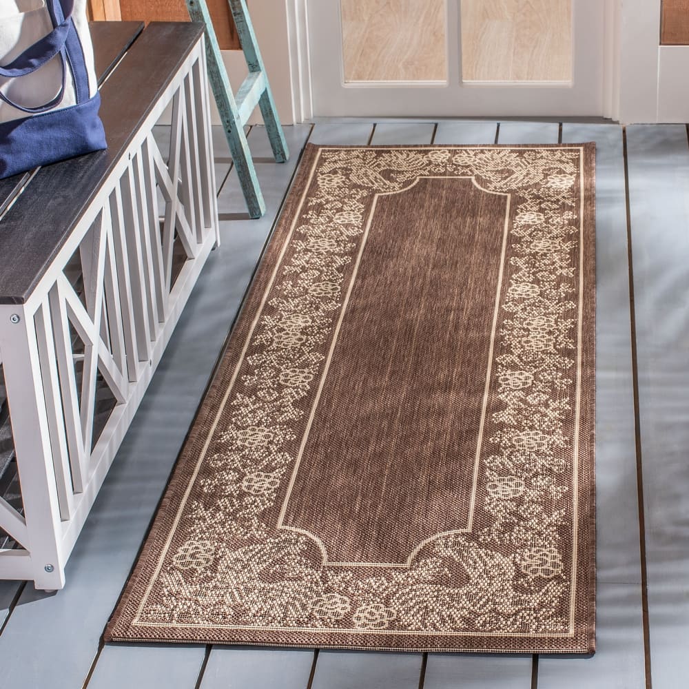 SAFAVIEH Courtyard Terry Indoor/ Outdoor Waterproof Patio Backyard Rug