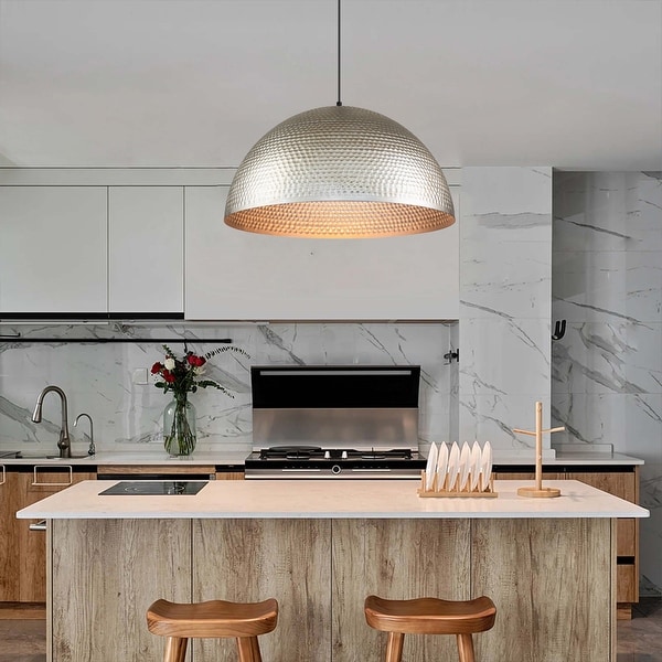 Large metal pendant light on sale