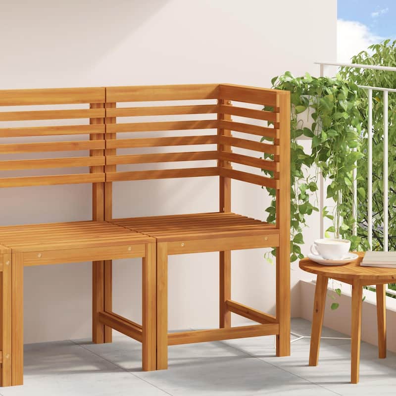 vidaXL Garden Chair Corner Solid Wood Acacia - 19.7 x 19.7 x 35.8 in