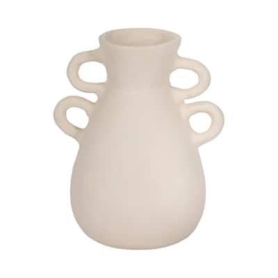Sagebrook Home Terracotta Vase With 4 Handles, Amphora, Solid