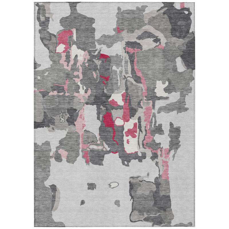 HomeRoots Abstract Transitional Rectangle Outdoor Rug