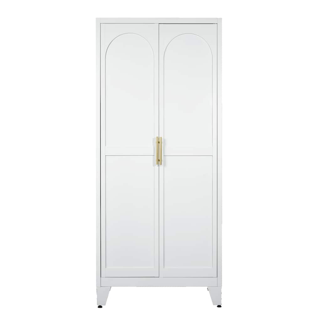 71'' Metal Storage Cabinet with Doors and Adjustable Shelves