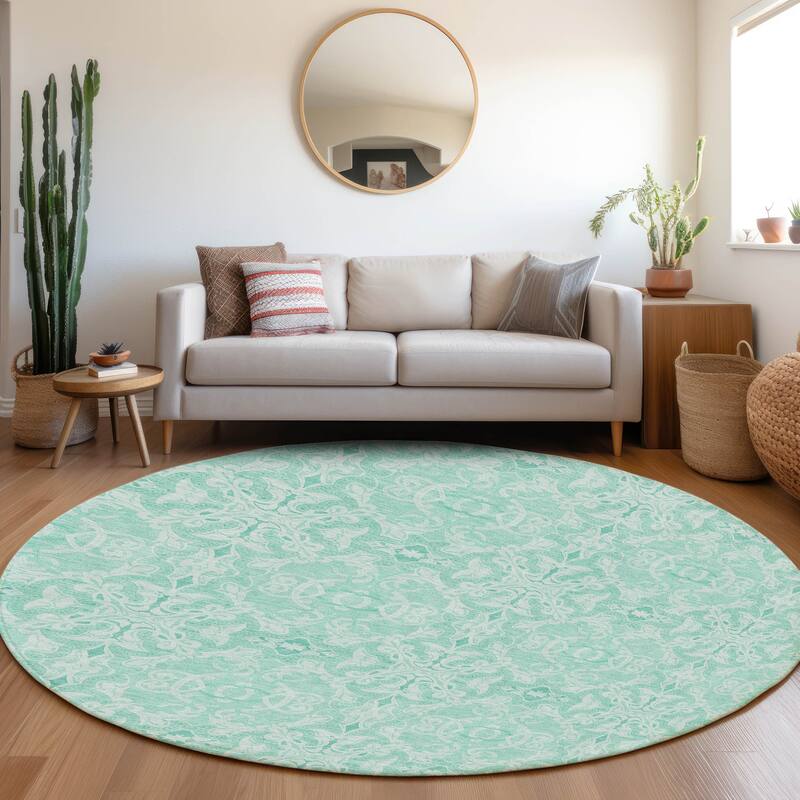 Machine Washable Indoor/ Outdoor Chantille Traditional Medallions Rug