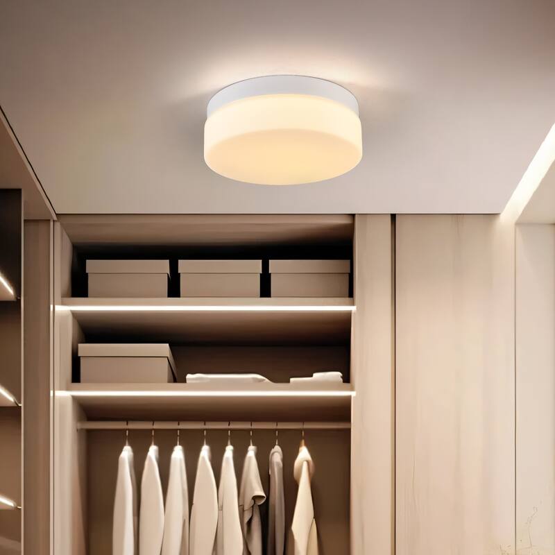 LED Flush Mount Ceiling Light Fixture, Modern Ceiling Lamp 24W 12 Inch Closet Round Surface for Bathroom Laundry Bedroom