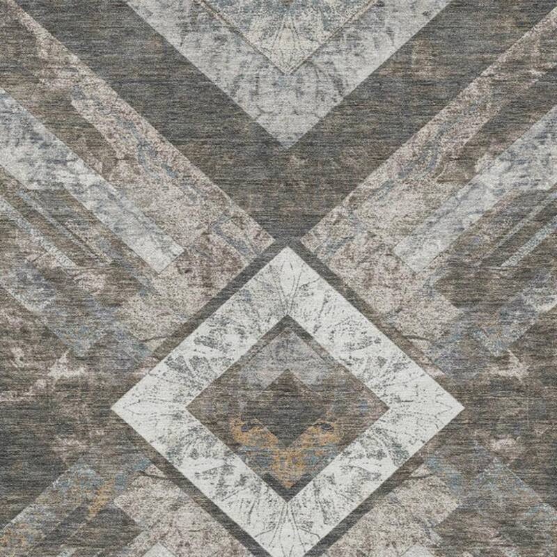 HomeRoots Geometric Transitional Rectangle Outdoor Rug