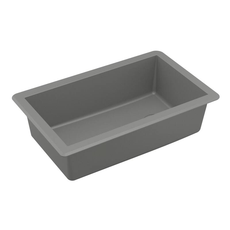 Karran Undermount Quartz 32 in. Single Bowl Kitchen Sink Kit