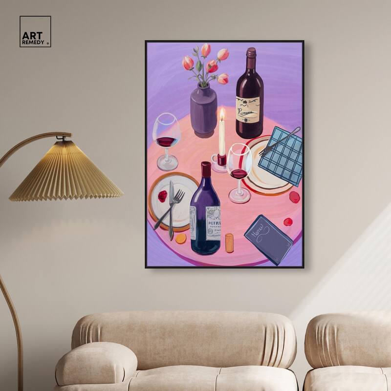 Lavender Haze Dinner Canvas by Art Remedy