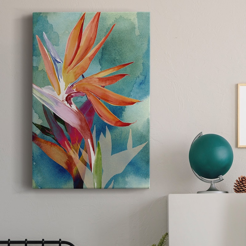 Vivid Birds of Paradise II Premium Gallery Wrapped Canvas - Ready to Hang