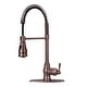 preview thumbnail 13 of 26, Copper Pre-Rinse Spring Kitchen Faucet Single Level Handle and Pull Down Sprayer