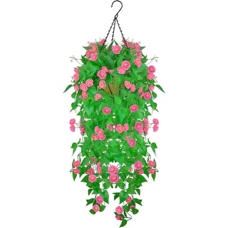 Artificial Fake Hanging Plants Flowers Basket for Outdoor - Bed Bath & Beyond - 42726839