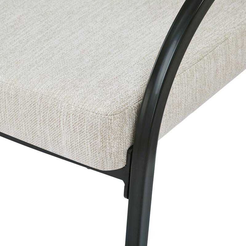 Modern Set of 2 Dining Chairs with Padded Backrest Seat, Metal Legs for Dining Room Living Room and Café