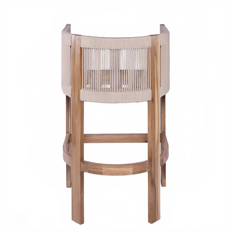 Christopher Knight Home - Martinez Outdoor Acacia Wood Barstools (Set of 2)