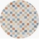 preview thumbnail 20 of 18, Livabliss Kids & Tween Lillian Checkered Washable Area Rug Multicolored - Round - 6' 7" x 6' 7"