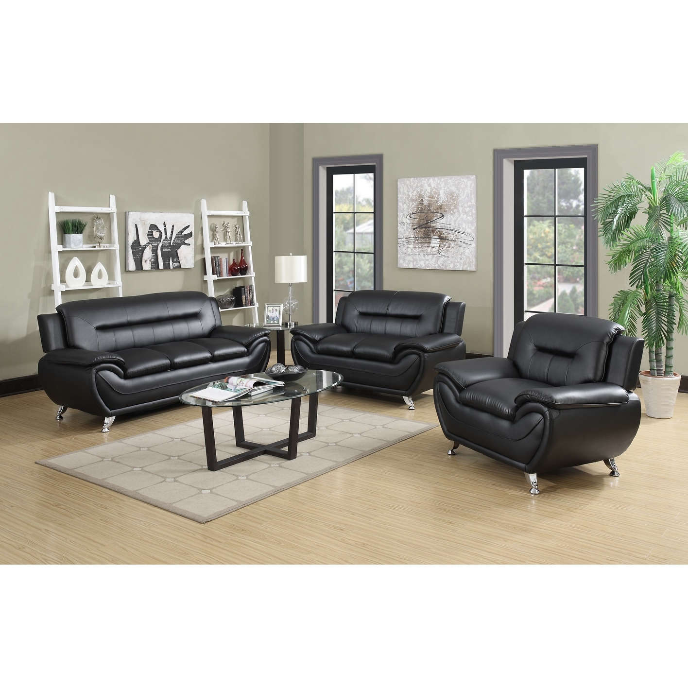Sanuel 3 pieces living room sets - Overstock - 35864517