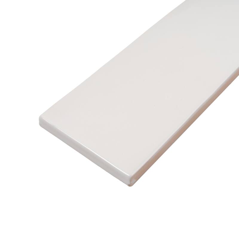 Apollo tile 2.6" x 16" Silken Glossy Ivory White Ceramic Tile (10.76 sq ft/case) - 38 Pack