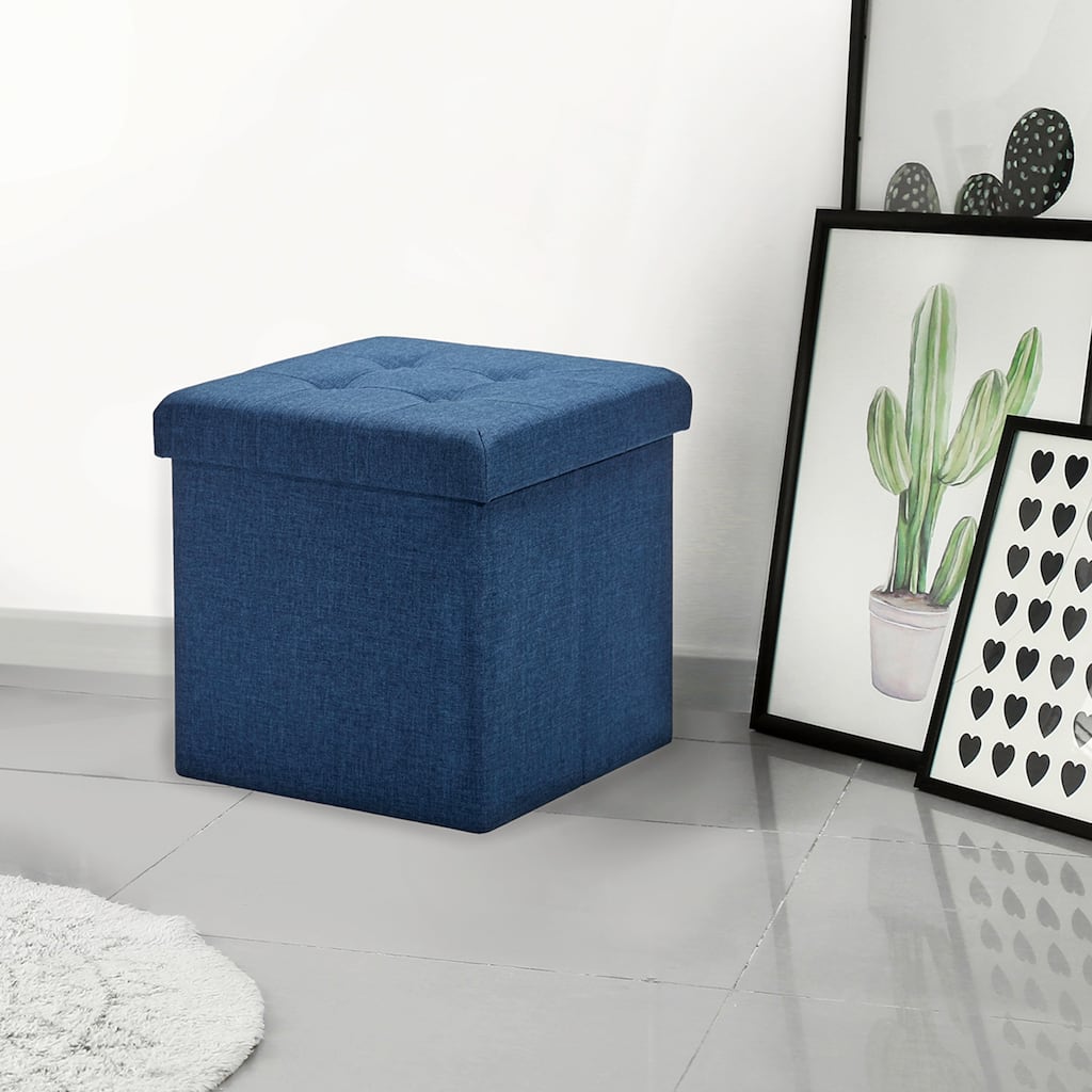Porch & Den Dawn Foldable Tufted Storage Ottoman