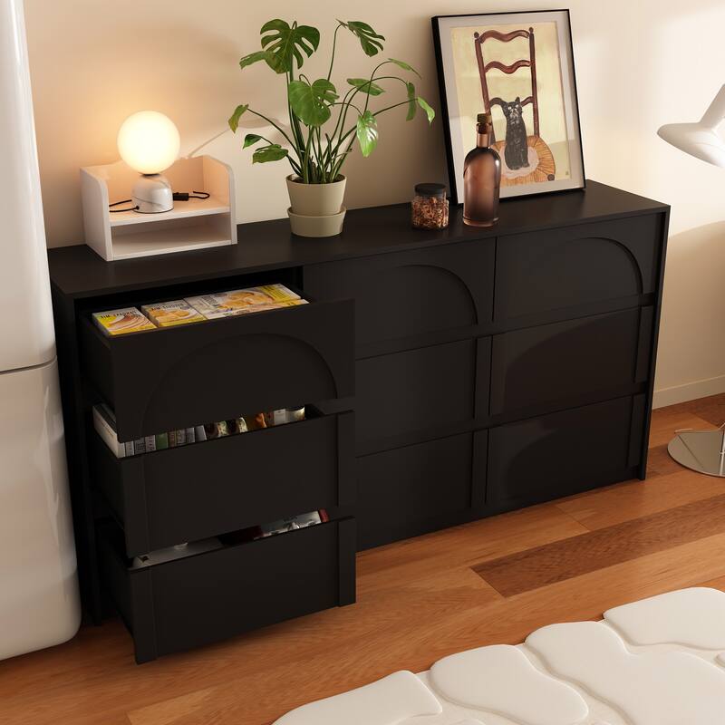White 9-Drawer Dresser with Modern Design and Safety Features
