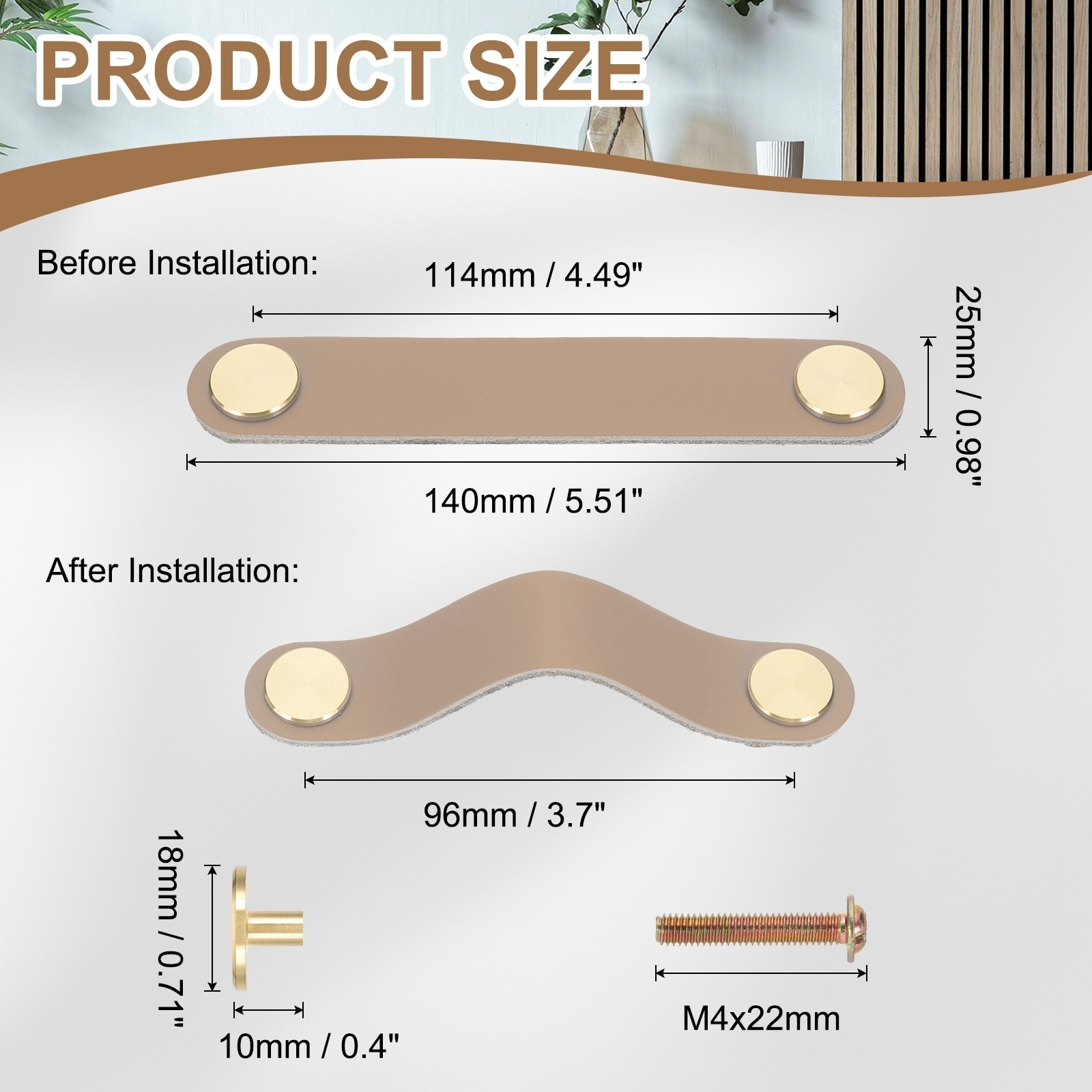 Leather Drawer Pulls Leather Handle Hole Center Cabinet Dresser Knobs with Screws for Dresser Cupboard Closet Doors