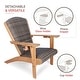 preview thumbnail 5 of 17, Cambridge Casual Auburn Upholstered Teak Outdoor Adirondack Chair
