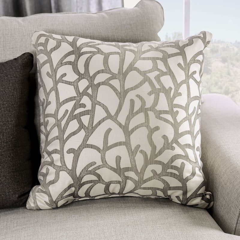 Bule Transitional Light Grey Fabric Upholstered Nailhead Trim Sofa with Pillows by Furniture of America