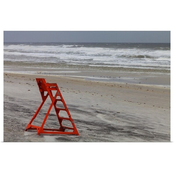 "An empty lifeguard chair" Poster Print
