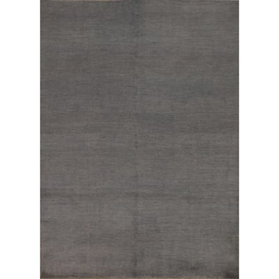 Gray Modern Gabbeh Oriental Area Rug Hand-Knotted Wool Carpet - 5'9" x 7'10"