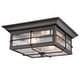 preview thumbnail 5 of 9, Westinghouse Orwell Two-Light Outdoor Flush-Mount Fixture, Seeded Glass 11-Inch - Oil Rubbed Bronze with Highlights