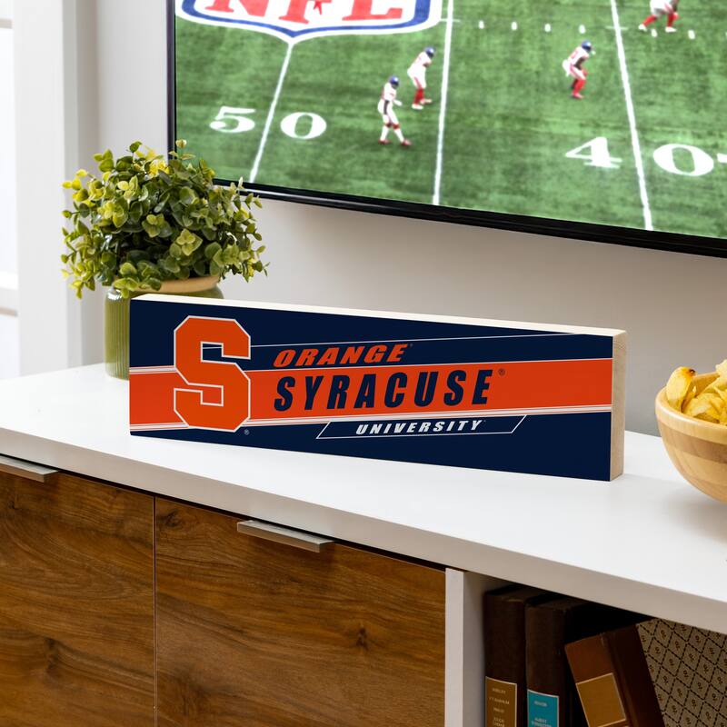 Syracuse University Wooden Tabletop Mantel Shelf Sign - 5" x 18"