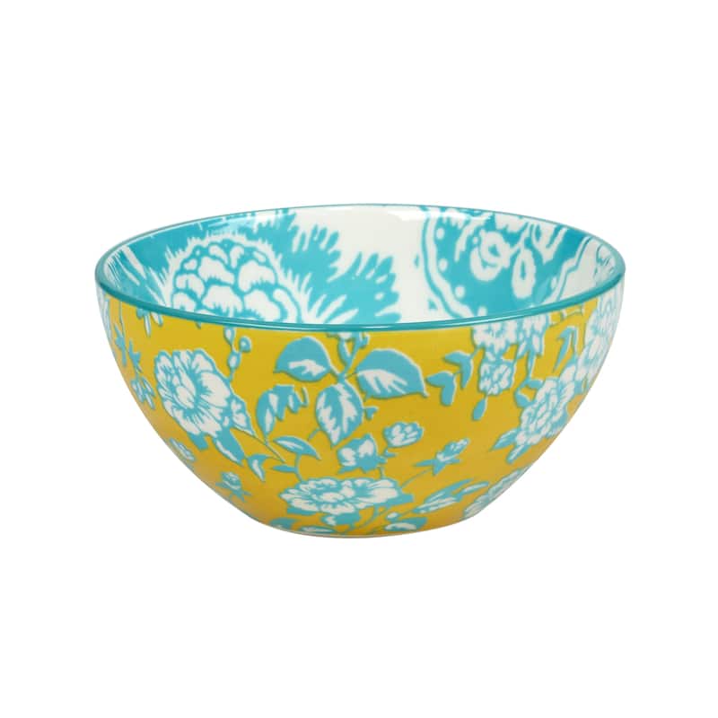 Certified International Damask Floral Assorted Designs All Purpose Bowls, Set of 6