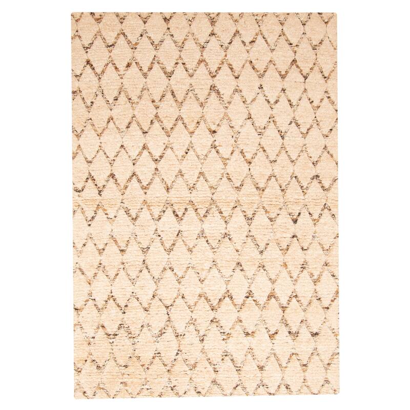 ECARPETGALLERY Hand-knotted Tangier Tan Wool Rug - 5'2 x 7'8