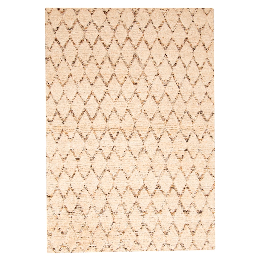 ECARPETGALLERY Hand-knotted Tangier Tan Wool Rug - 5'2 x 7'8