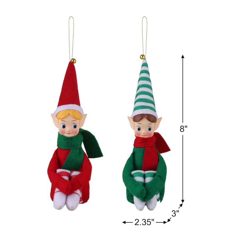 Set of 2 Recordable Knee Hugger Elves
