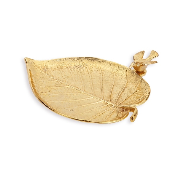Alice Pazkus 9"L Gold Leaf Tray