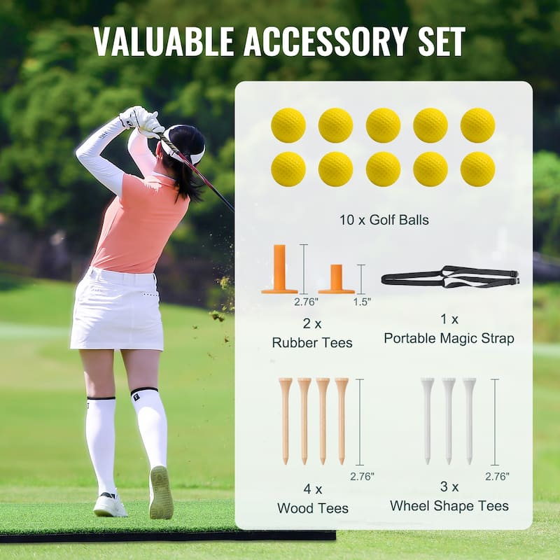 Golf Hitting Mat, Artificial Turf Golf Hitting Mat, Thickened Golf Hitting Training Aids, Golf Practice Hitting Mat