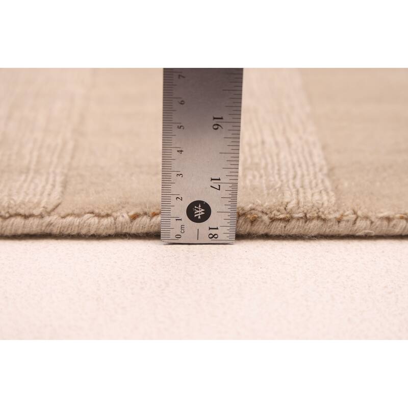 ECARPETGALLERY Hand Loomed Kashkuli Gabbeh Light Khaki Wool Rug - 6'8 x 9'7