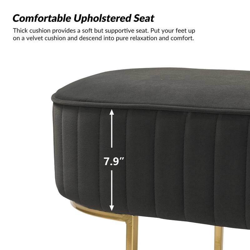 Justo 48" Wide Bench with Metal Base
