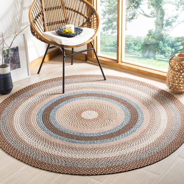 slide 2 of 17, SAFAVIEH Handmade Braided Juliana Country Rug 3' Round - Brown/Multi