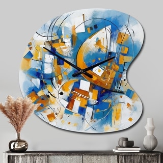 Blue Abstracted Fractals And Dimensions I - Abstract Geometric Wall ...