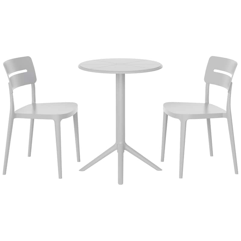Frond and Form 2-Person Outdoor Round Dining Set