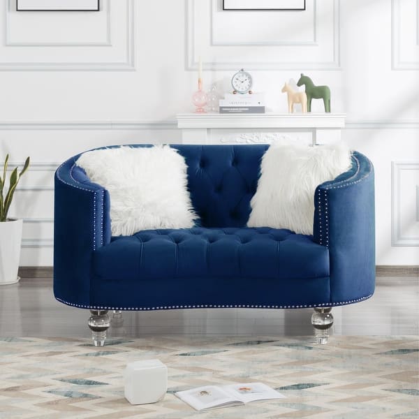 Living Room Navy Blue Velvet Loveseats Bed Bath & Beyond 38387386