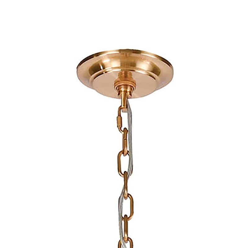 Abaca 24-inch Wide 5-Light Chandelier in Satin Brass
