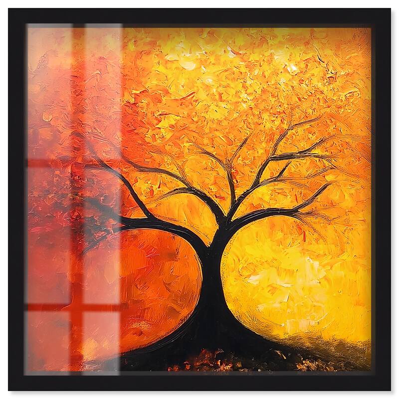 Tree of Opposites I Shadowbox by Art Remedy - Black - 20" x 20"