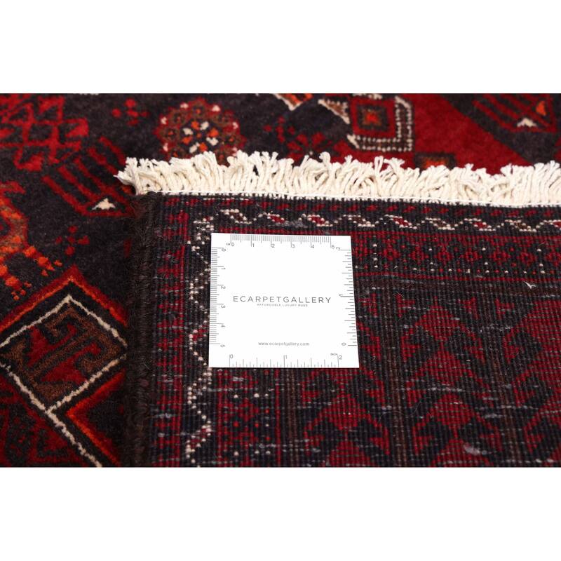 ECARPETGALLERY Hand-knotted Teimani Black, Red Wool Rug - 3'5 x 6'10