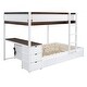 preview thumbnail 59 of 106, Roomfitters Twin/Full Bunk Bed with Twin Trundle, Built-in Storage, Desk, Sturdy Wooden Frame, Functional and Space-Saving